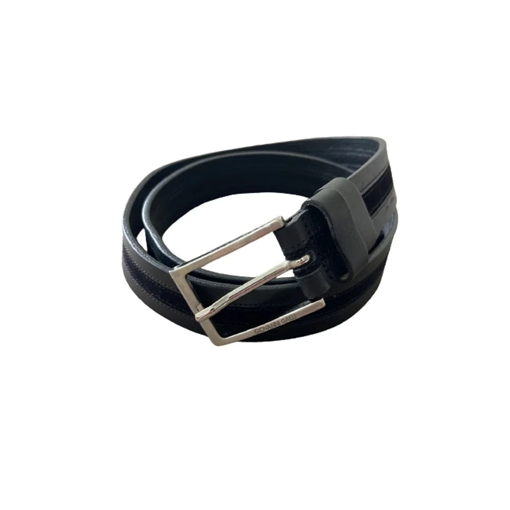 GIOVANNI GILLI GENUINE LEATHER BLACK MEN'S‎ BELT HC01014 49 100
